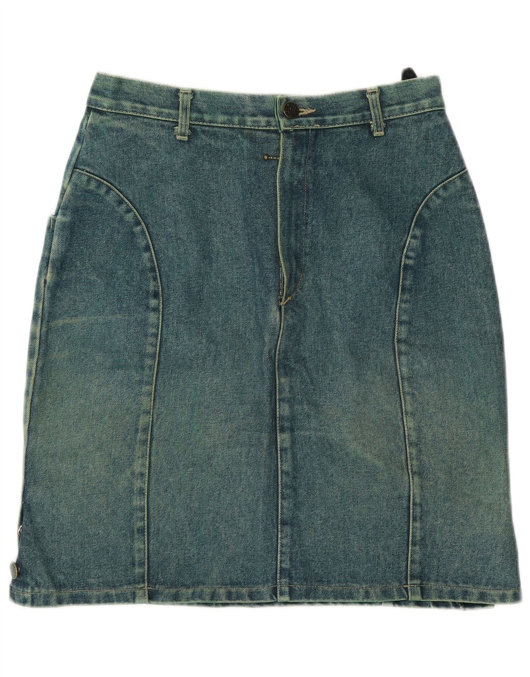 Lee Cooper Dame Denim Nederdel IT 42 Medium W26 Grøn Bomuld