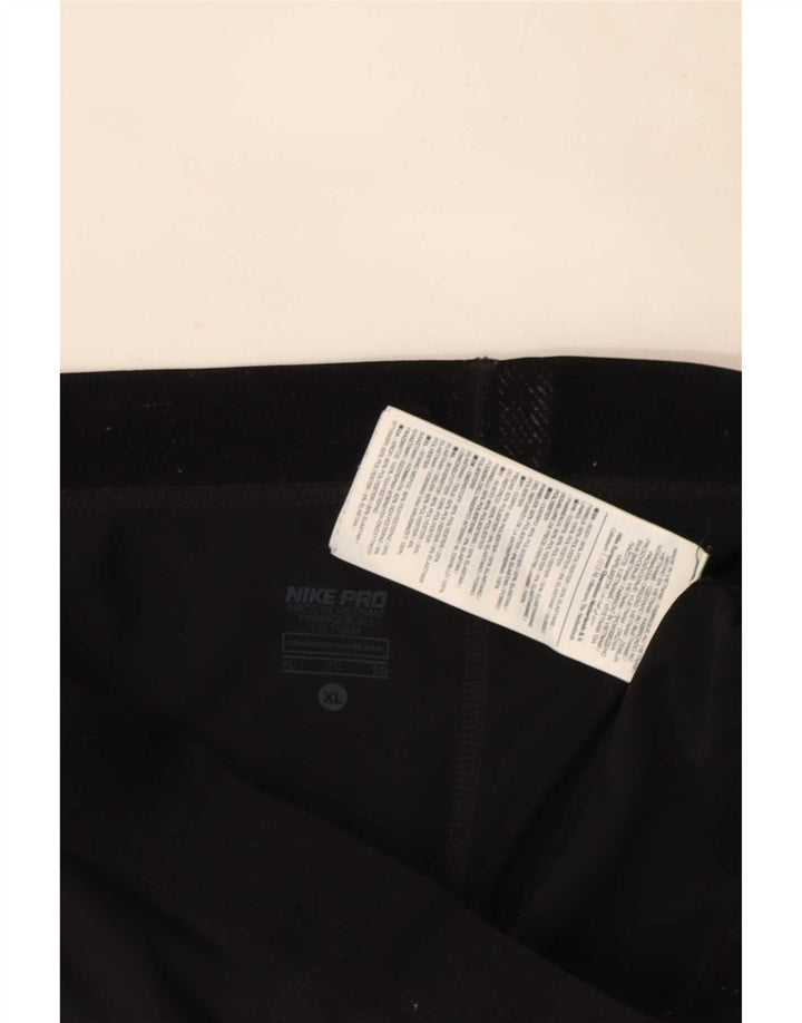 Nike Dame Dri Fit Grafiske Leggings UK 18 XL Sort Polyester