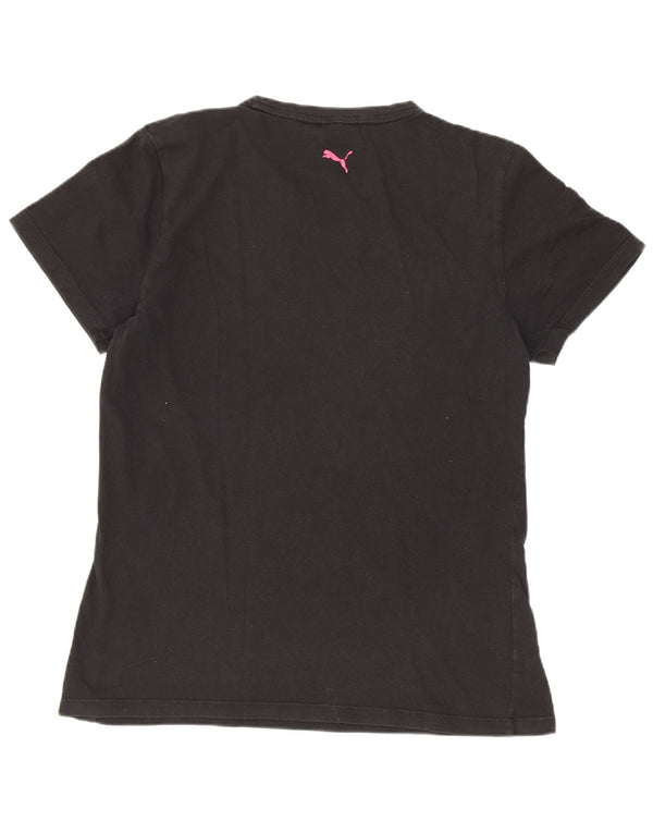 Puma piger grafisk t-shirt top 15-16 år sort