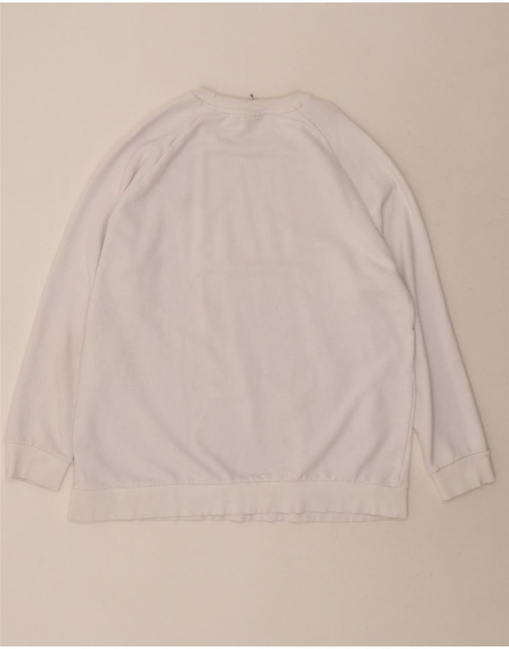 ADIDAS Mens Sweatshirt Jumper 2XL White Cotton Vintage Adidas and Second-Hand Adidas from Messina Hembry 