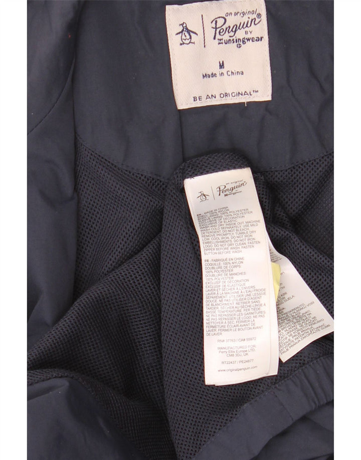 Penguin Herre Bomber Jacket UK 38 Medium Navy Blue Nylon