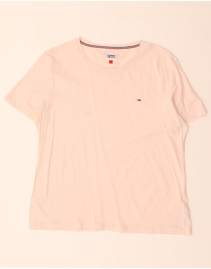TOMMY HILFIGER Womens T-Shirt Top UK 16 Large Pink