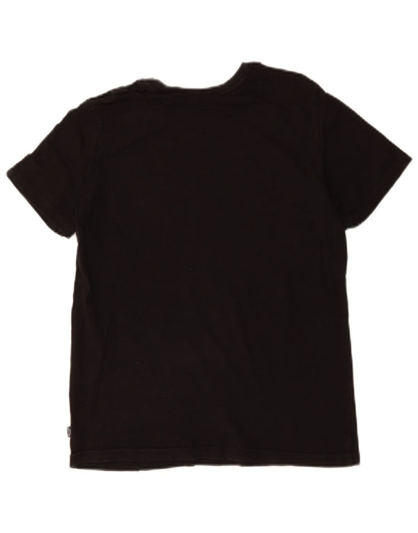 Puma Grafisk T-Shirt Top UK 10 Small Black Bomuld
