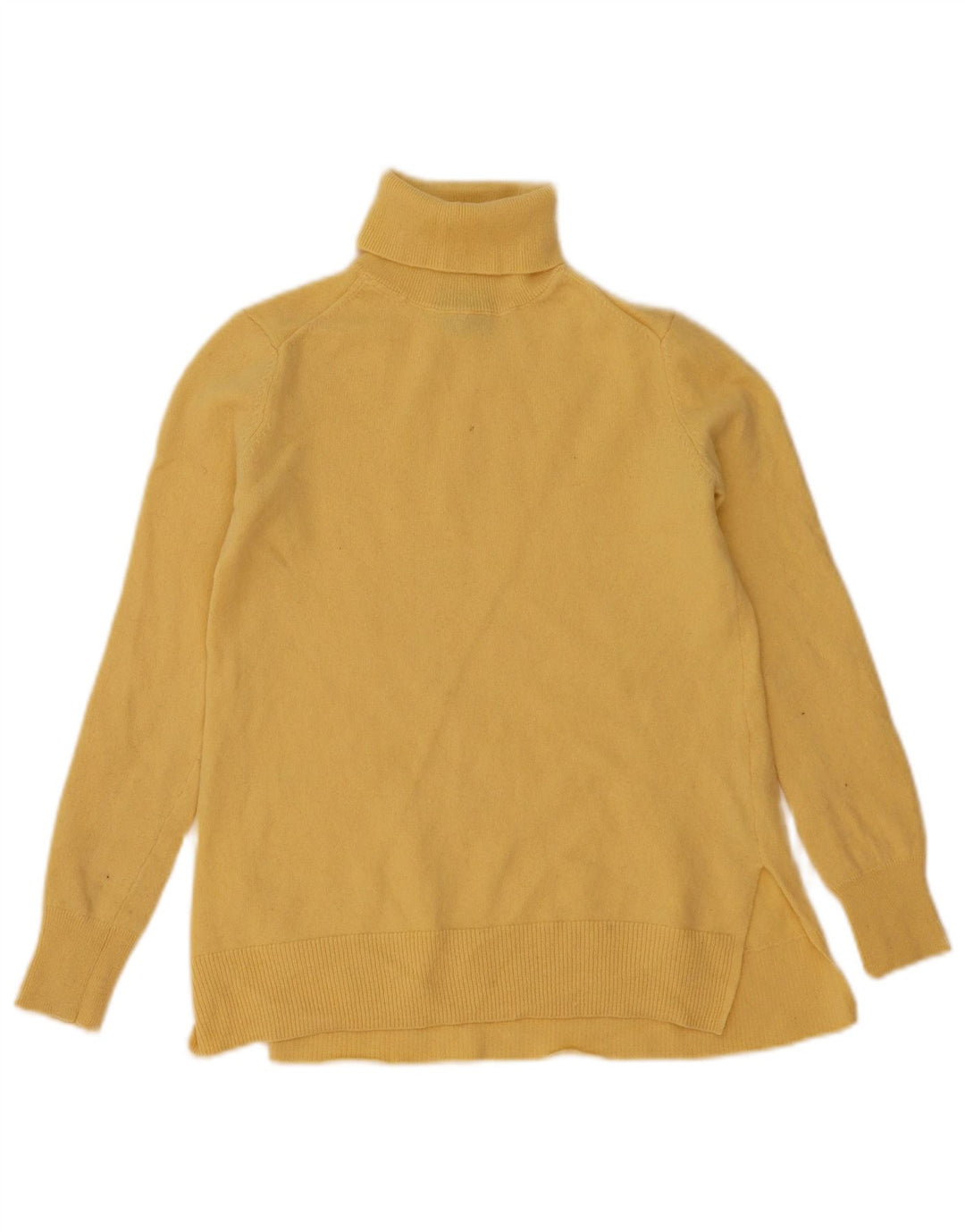 Massimo Dutti Dame Rullehals Sweater UK 6 XS Gul Uld