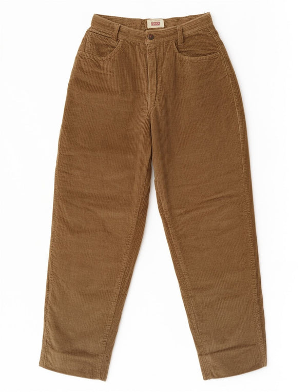 Sisley Womens tilspidsede fløjlsbukser W28 L27 Beige bomuld