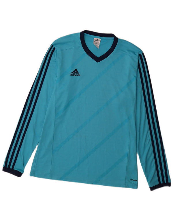 Adidas Herre Climalite Top Langærmet Medium Blue Polyester
