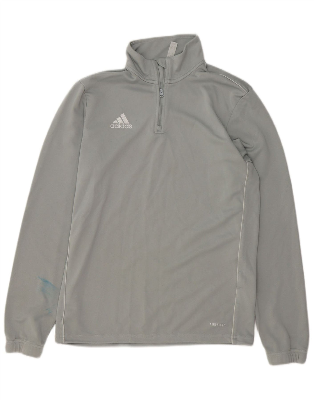 Adidas Herre Aeroready Zip Neck Pullover Træningsdragt Top Medium Grey Polyester