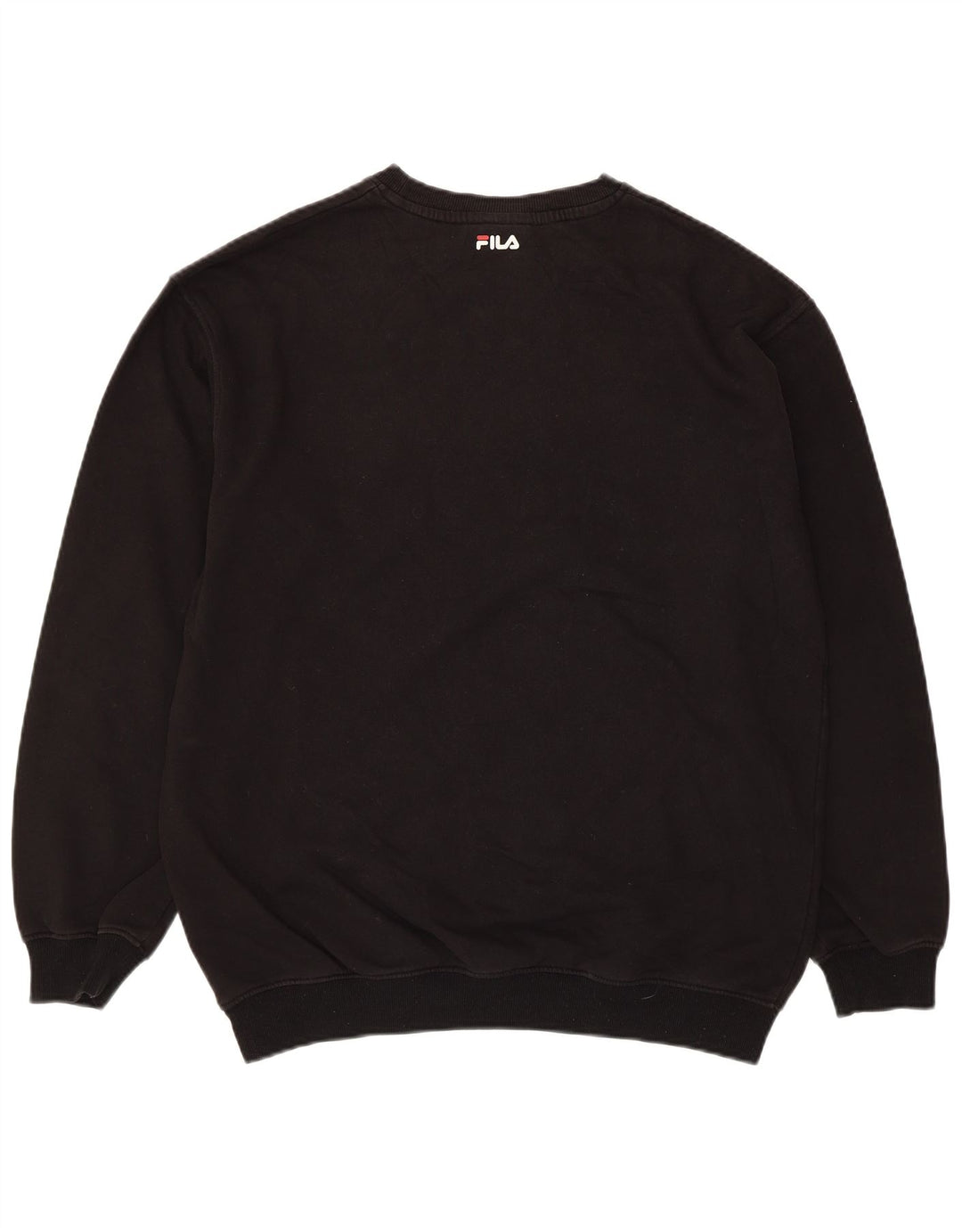 Fila Herre Grafisk Sweatshirt Jumper Medium Sort Bomuld