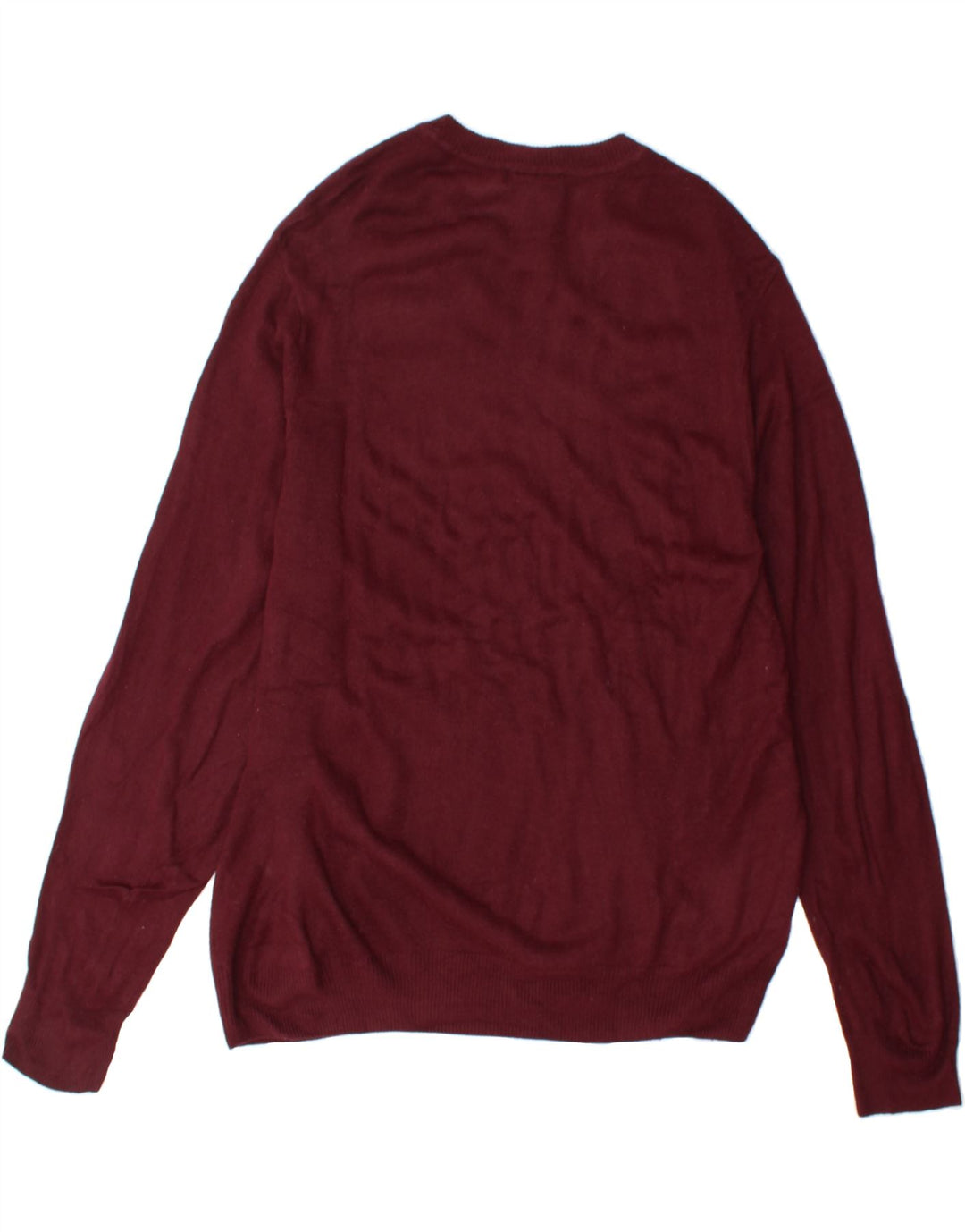 DOCKERS Mens Crew Neck Jumper Sweater Large Maroon Check Acrylic Vintage Dockers and Second-Hand Dockers from Messina Hembry 