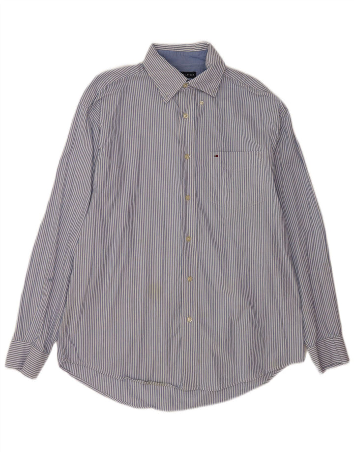 Tommy Hilfiger Herreskjorte Medium Blue Pinstripe Bomuld
