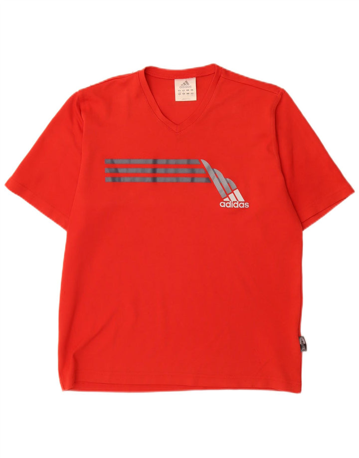 Adidas Herre Climalite T-Shirt Top UK 40/42 Medium Rød Polyester
