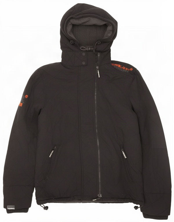 Superdry Herre The Windcheater Graphic Windbreaker Jacket UK 40 Large Black