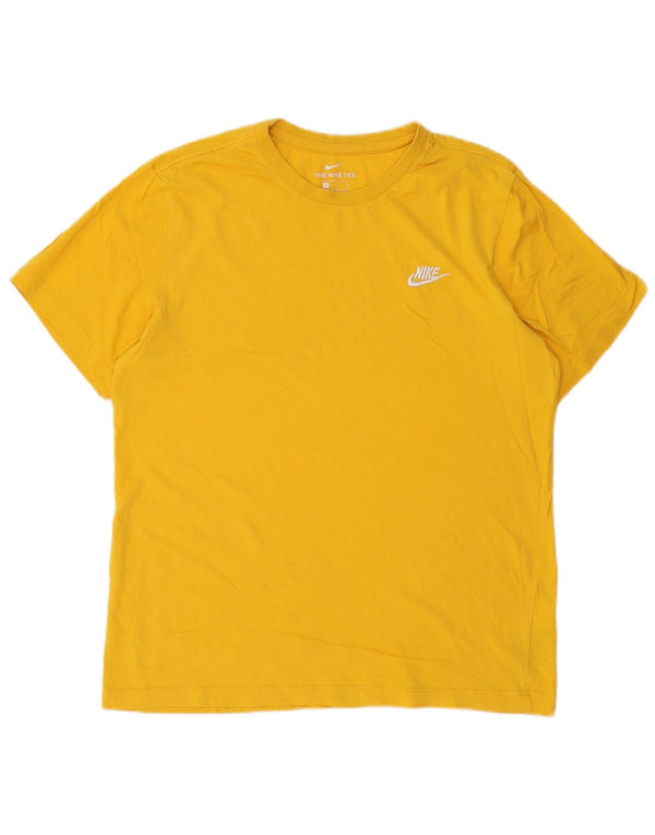 Nike Herre T-shirt Top Medium Gul Bomuld