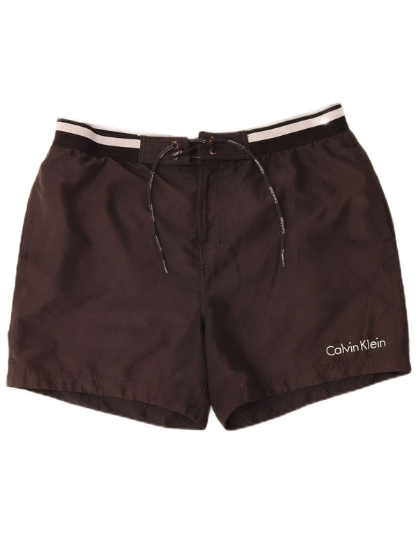 Calvin Klein Herre grafiske badeshorts Stor sort polyester