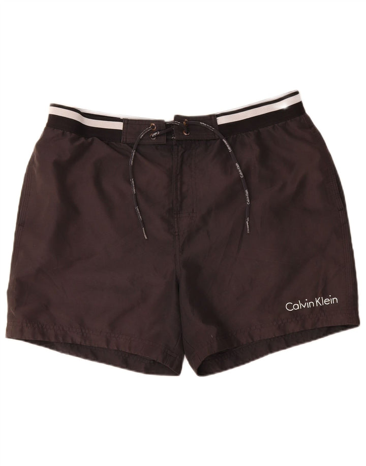 Calvin Klein Herre grafiske badeshorts Stor sort polyester