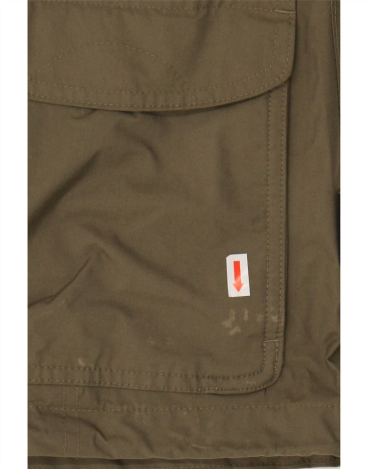 JACK WOLFSKIN Womens Hooded Utility Jacket UK 10 Small Khaki Polyamide Vintage Jack Wolfskin and Second-Hand Jack Wolfskin from Messina Hembry 