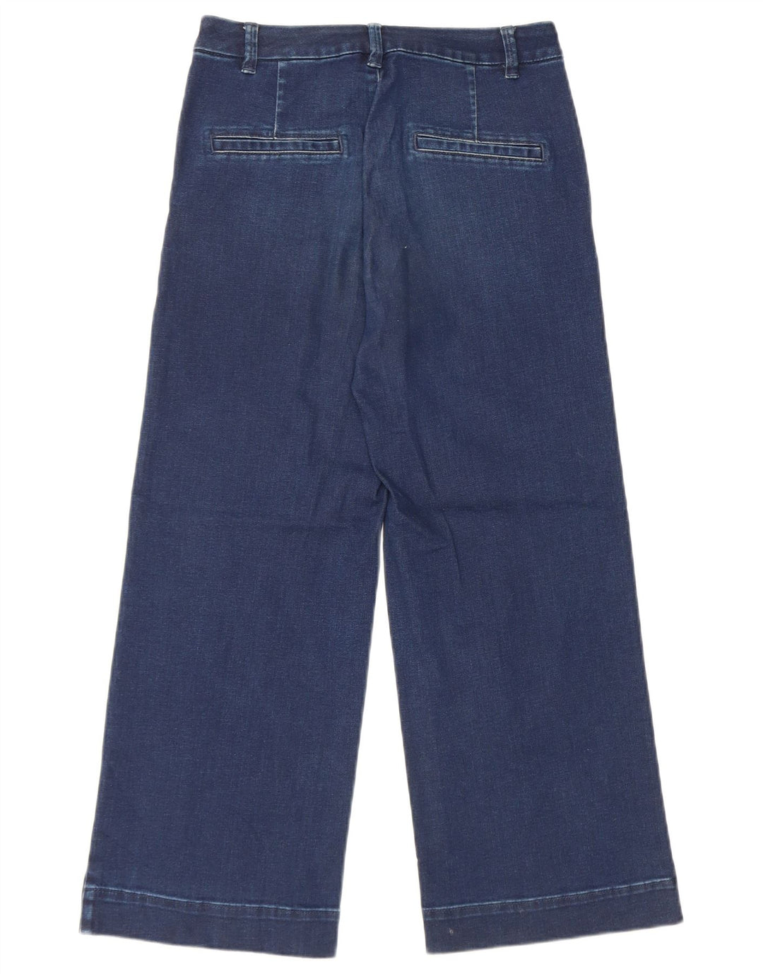 Massimo Dutti Dame Crop Wide Leg Jeans W26 L23 Blå