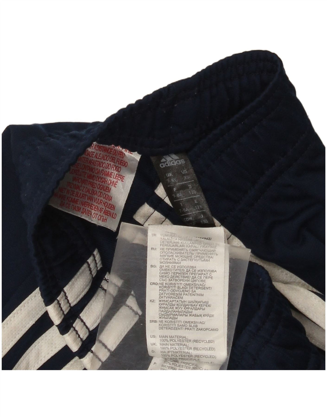 Adidas Træningsdragtsbukser til drenge 7-8 år Marineblå polyester