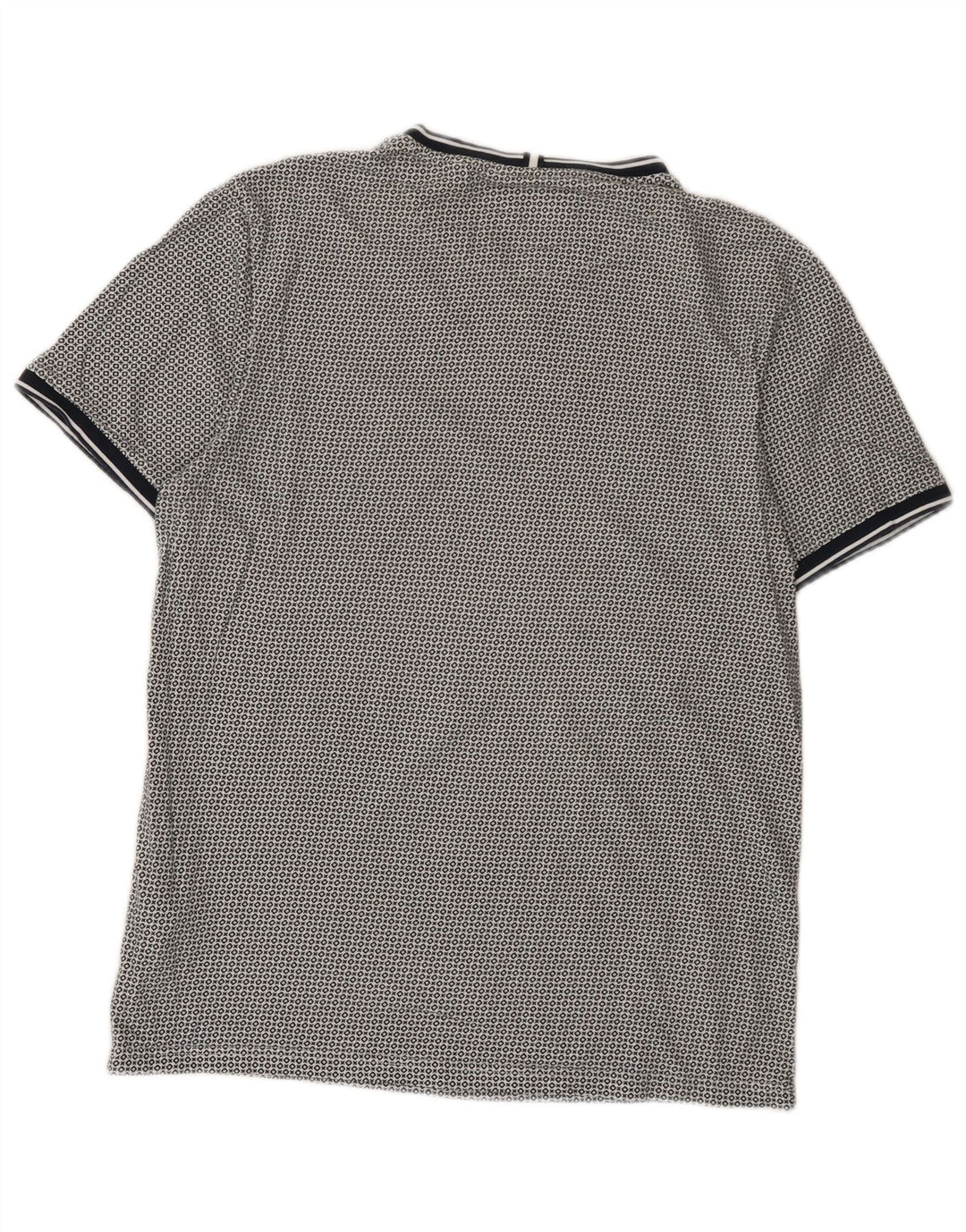 Ted Baker Herre T-Shirt Top Størrelse 3 Medium Navy Blue Plettet Bomuld