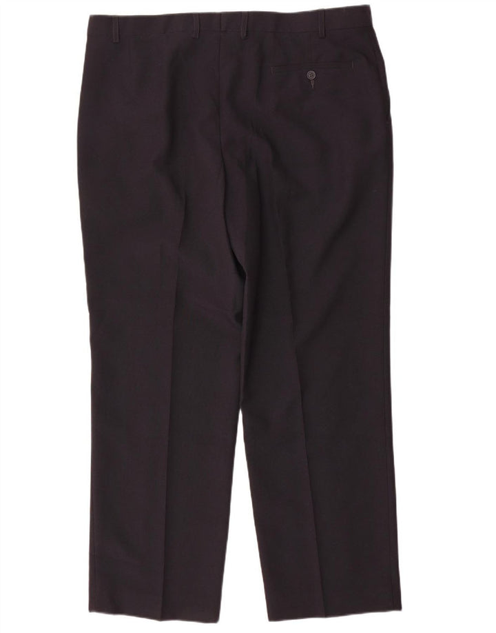 Marks & Spencer Straight Suit Bukser til mænd W40 L31 Marineblå polyester