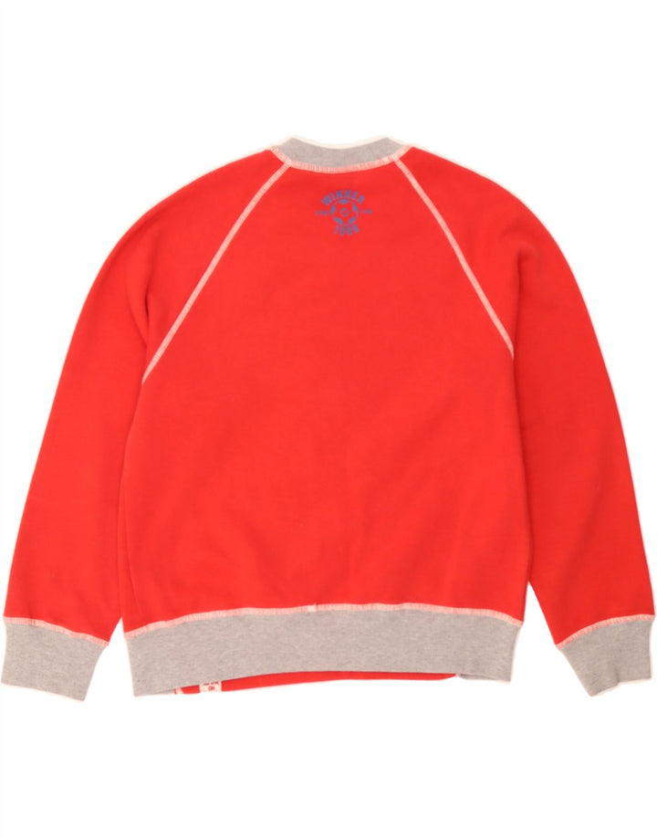 LOTTO Boys Graphic Sweatshirt Jumper 11-12 Years Medium Red Cotton Vintage Lotto and Second-Hand Lotto from Messina Hembry 