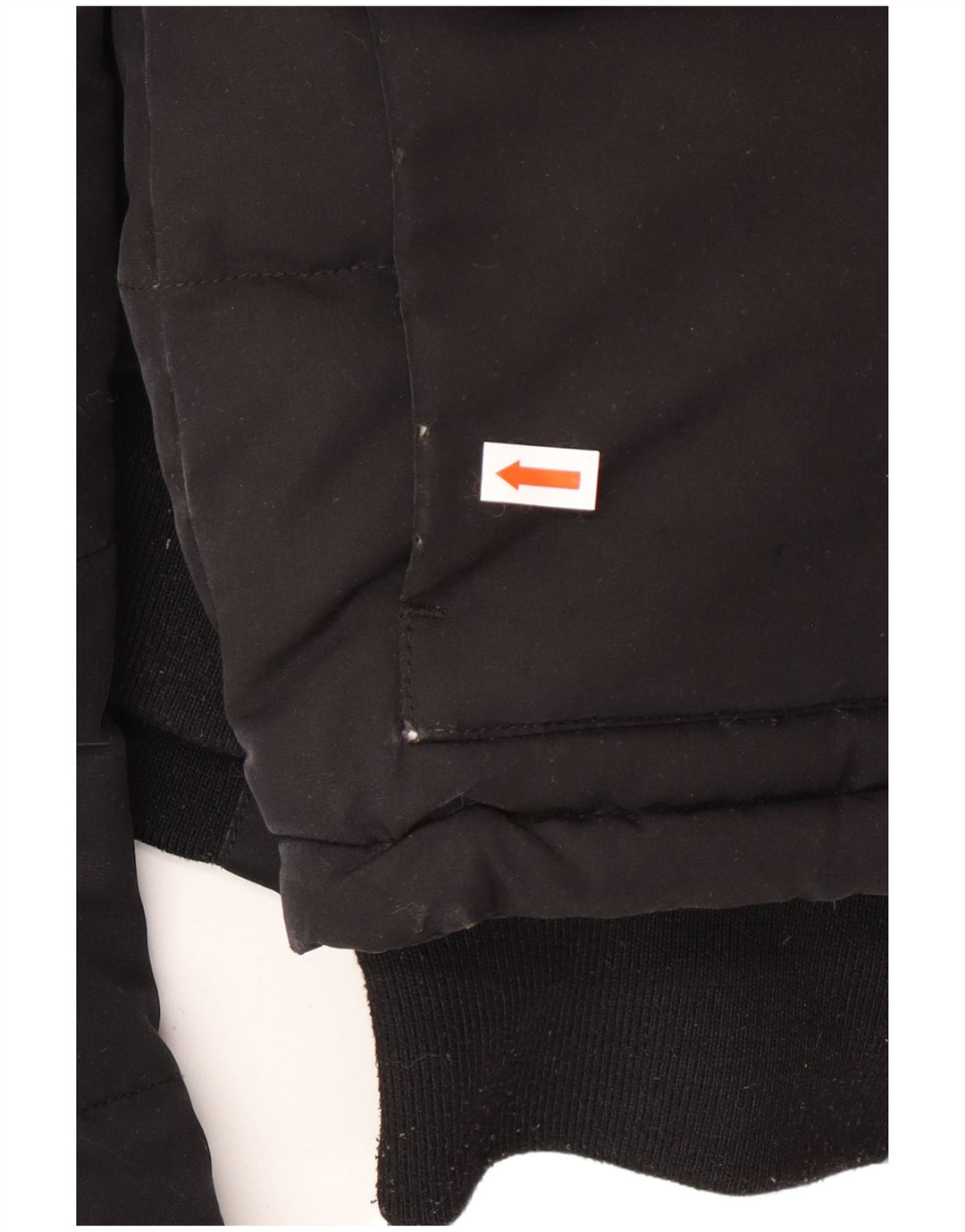 Superdry Dame Hætte Loose Fit Polstret Jakke UK 10 Small Black Winter