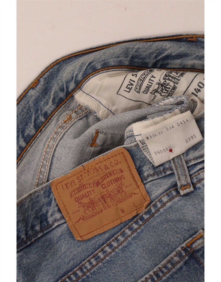 Levi's Slim Jeans til mænd W33 L32 blå bomuld