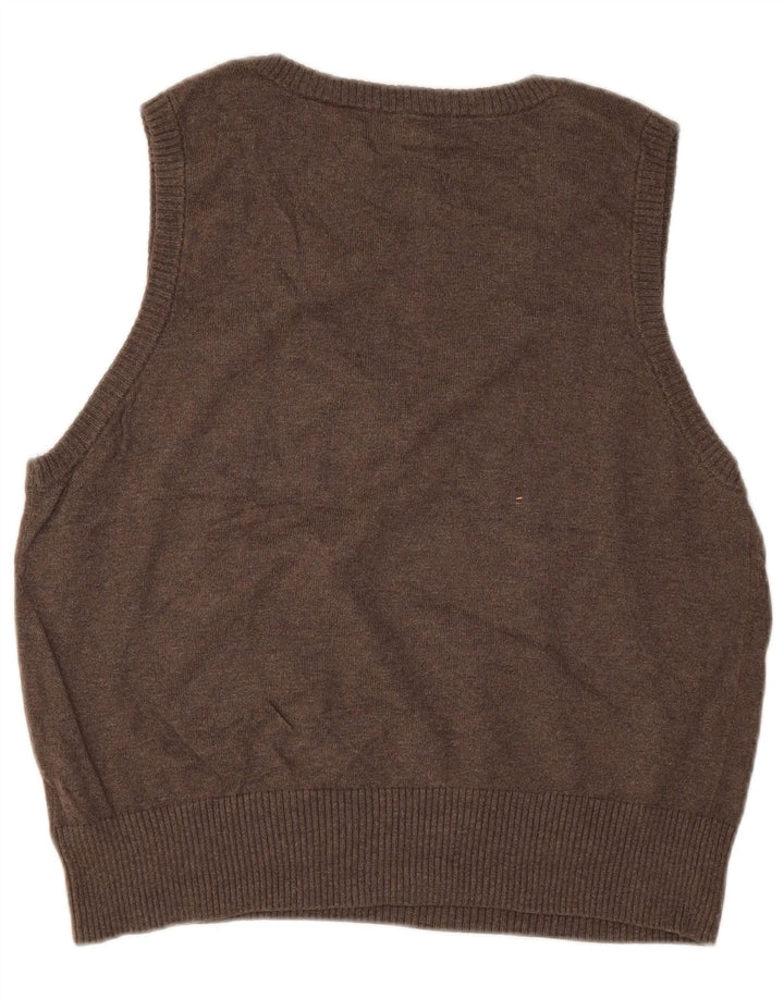 Eddie Bauer Dame Vest Tank Top UK 16 Stor Brun Bomuld