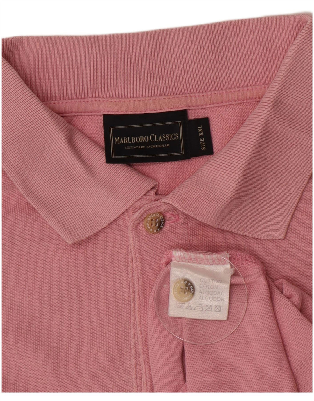 Marlboro Classics Polo Shirt til mænd 2XL Pink Bomuld