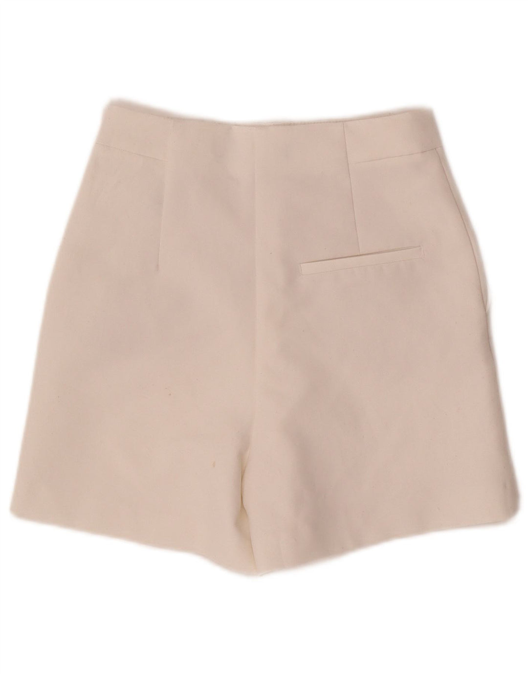 ZARA Womens High Rise Shorts XS W25  White Polyester