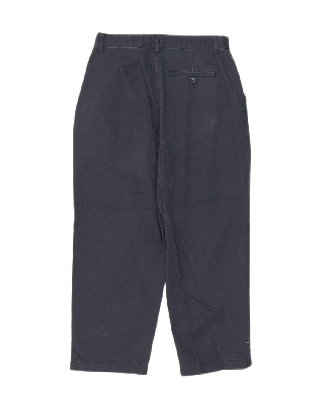 L.L.BEAN Womens Cropped Trousers US 8 Medium W28 L23 Navy Blue Vintage L.L.Bean and Second-Hand L.L.Bean from Messina Hembry 
