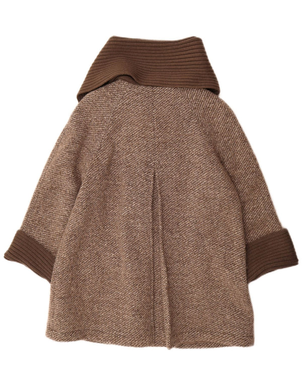 Luisa Spagnoli Dame Overfrakke UK 14 Medium Brun Flecked Uld