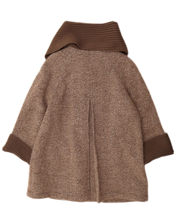 Luisa Spagnoli Dame Overfrakke UK 14 Medium Brun Flecked Uld