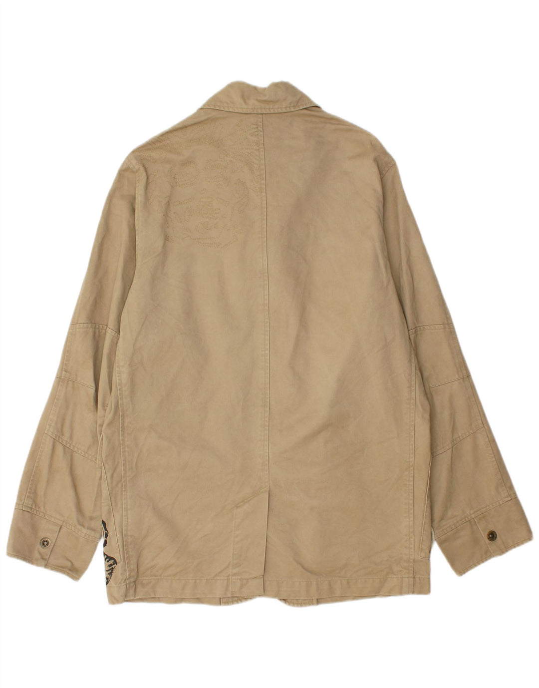 Quiksilver Herre Graphic Utility Jacket UK 40 Large Beige Cotton