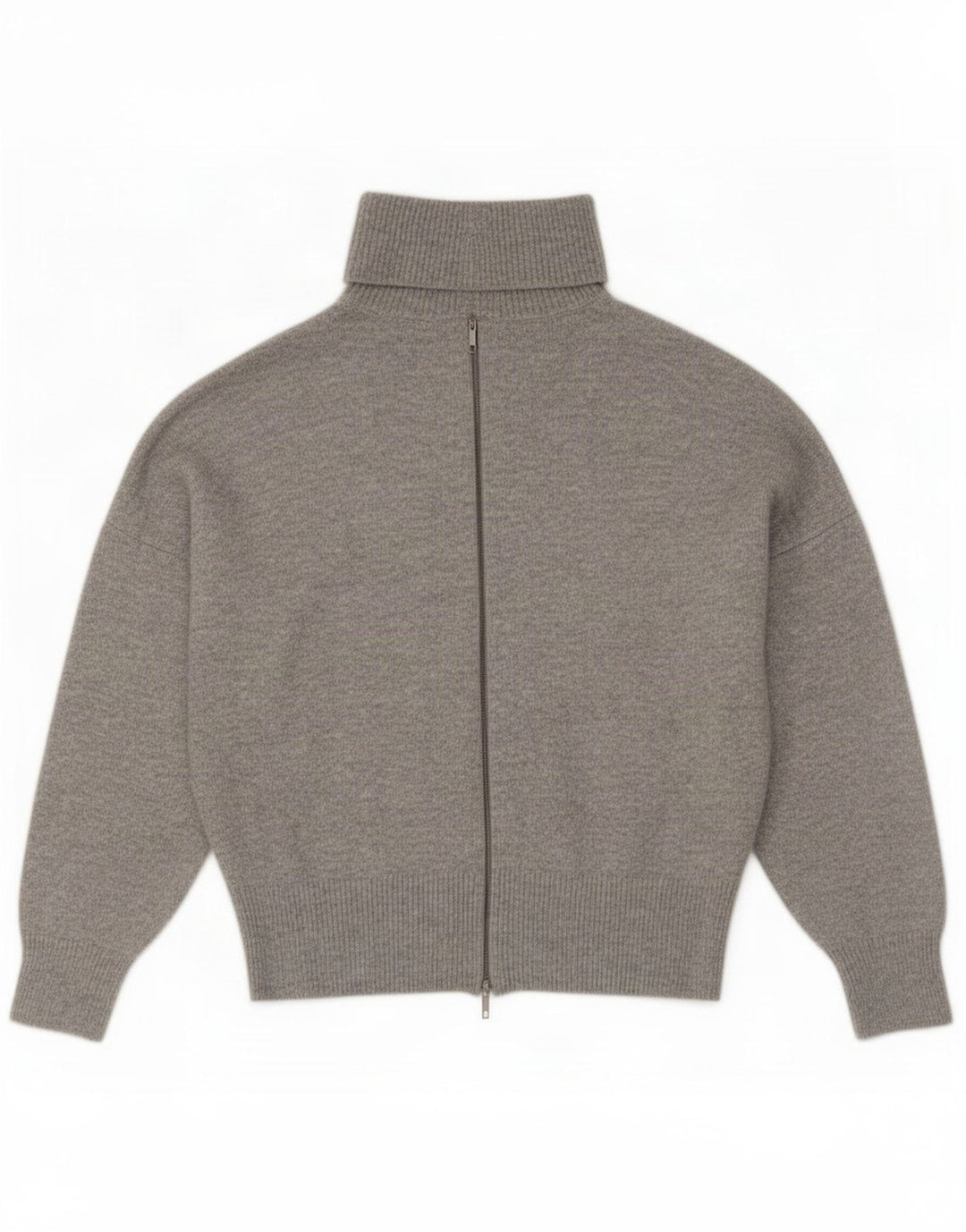 Topshop Dame Crop Oversized rullehals sweater UK 12 Medium Grey