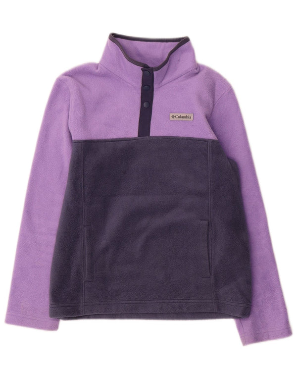 Columbia Girls Fleece Jumper 10-11 år Medium Lilla Colourblock