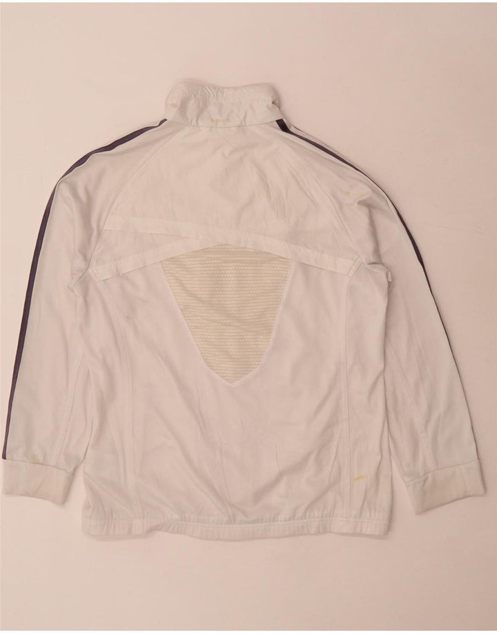 Adidas Dame Climalite Træningsdragt Topjakke UK 14 Stor Hvid Polyester