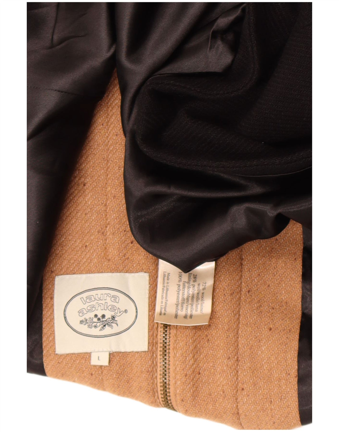 Laura Ashley Dame Poncho Coat UK 16 Large Black Colourblock Uld