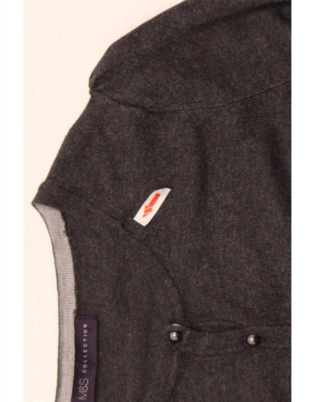 Marks & Spencer Dame Cardigan Sweater UK 8 Small Grey Viscose