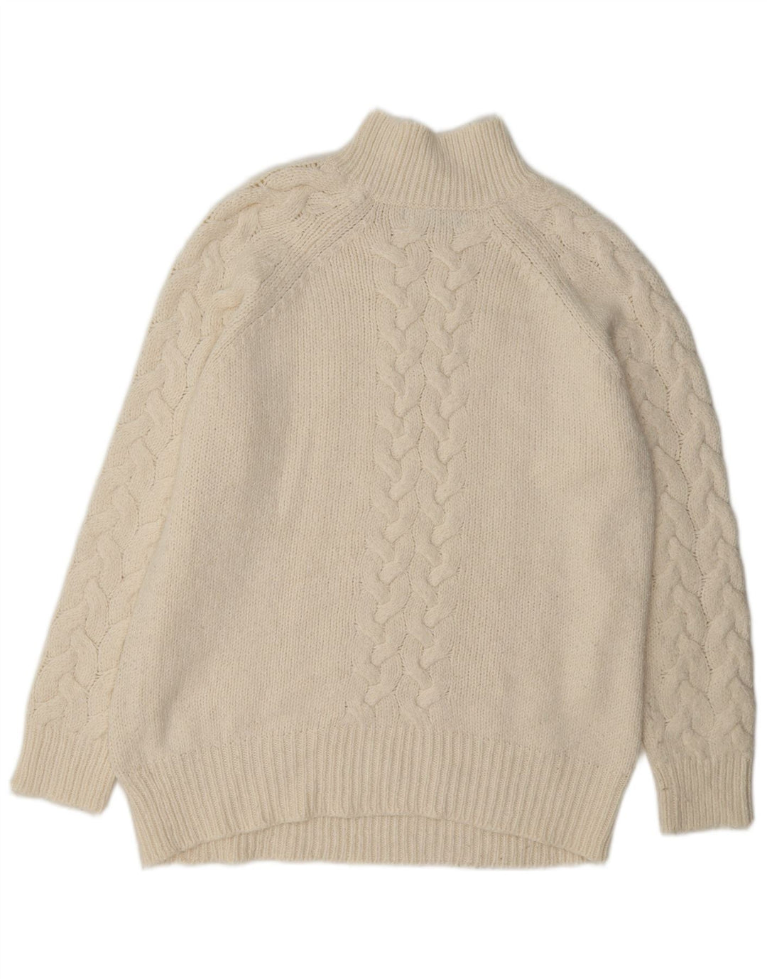 Marks & Spencer Dame Turtle Neck Jumper Sweater UK 14 Medium Off White Cl
