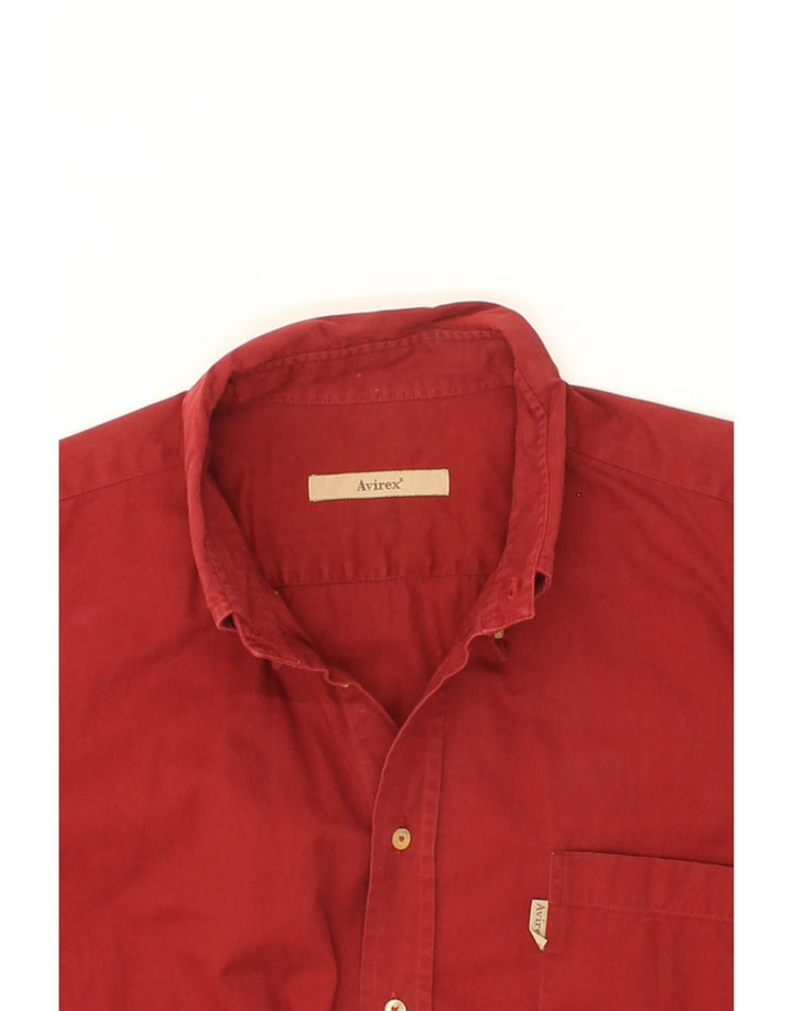 AVIREX Mens Shirt Large Red Cotton Vintage Avirex and Second-Hand Avirex from Messina Hembry 
