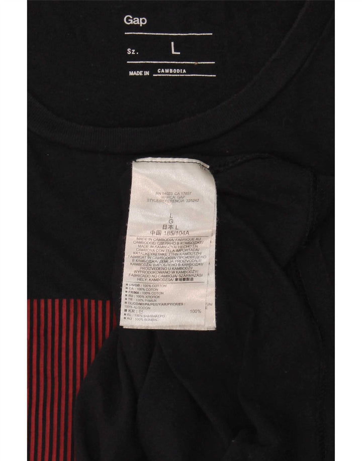 Gap Herre grafisk T-shirt Top Stor marineblå bomuld