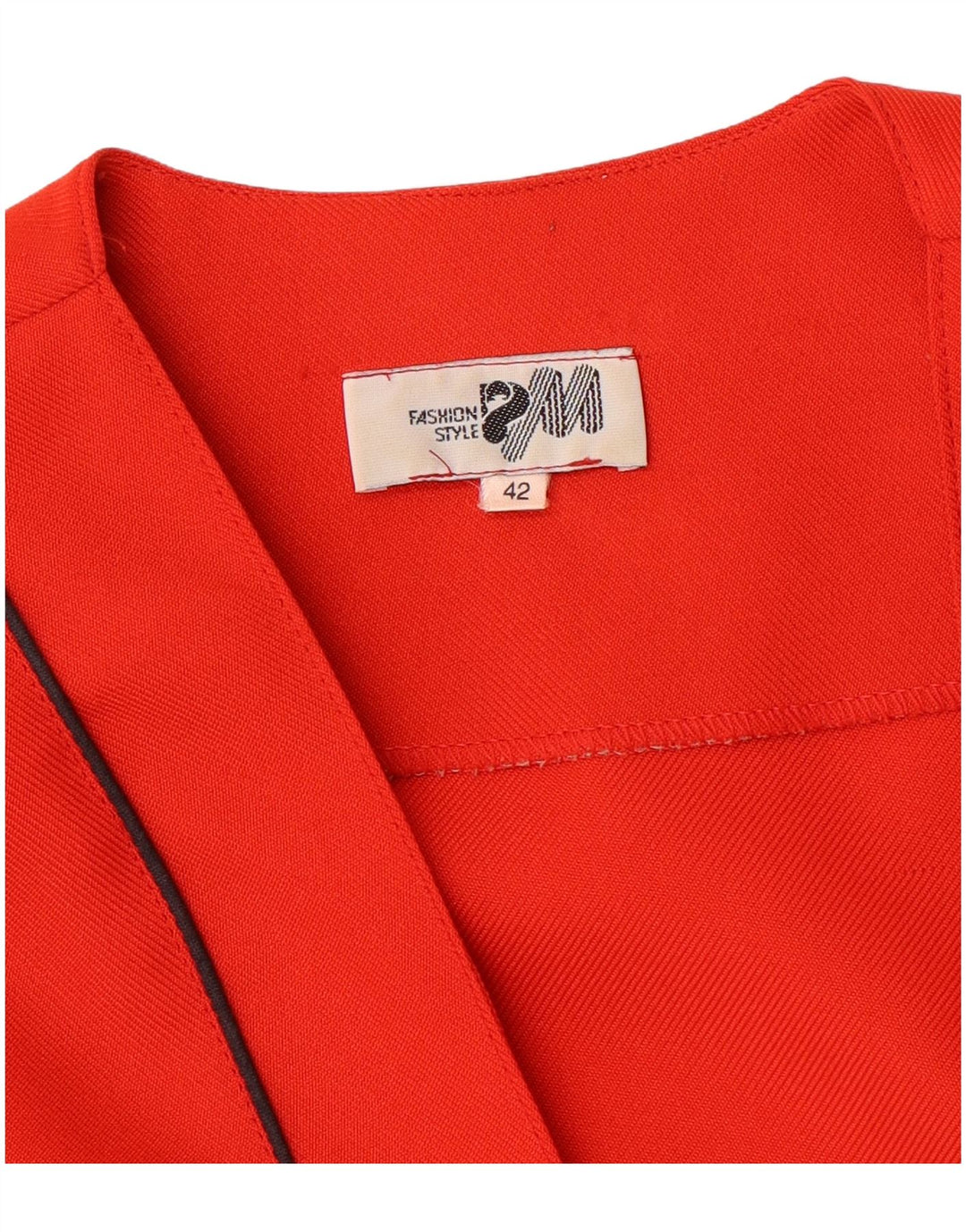 Vintage Dame Open Blazer Jacket IT 42 Medium Rød Stribet