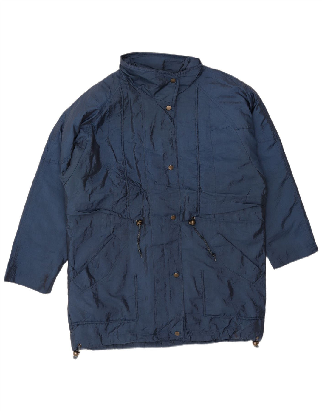 LONDON FOG Dame Oversized Windbreaker Jacket UK 10 Small Navy Blue