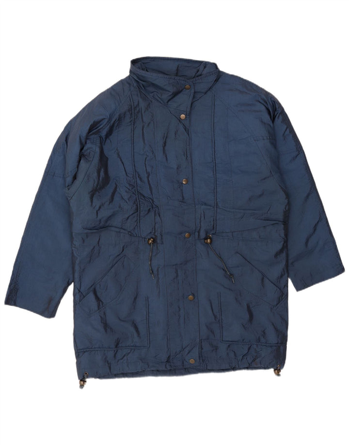 LONDON FOG Dame Oversized Windbreaker Jacket UK 10 Small Navy Blue