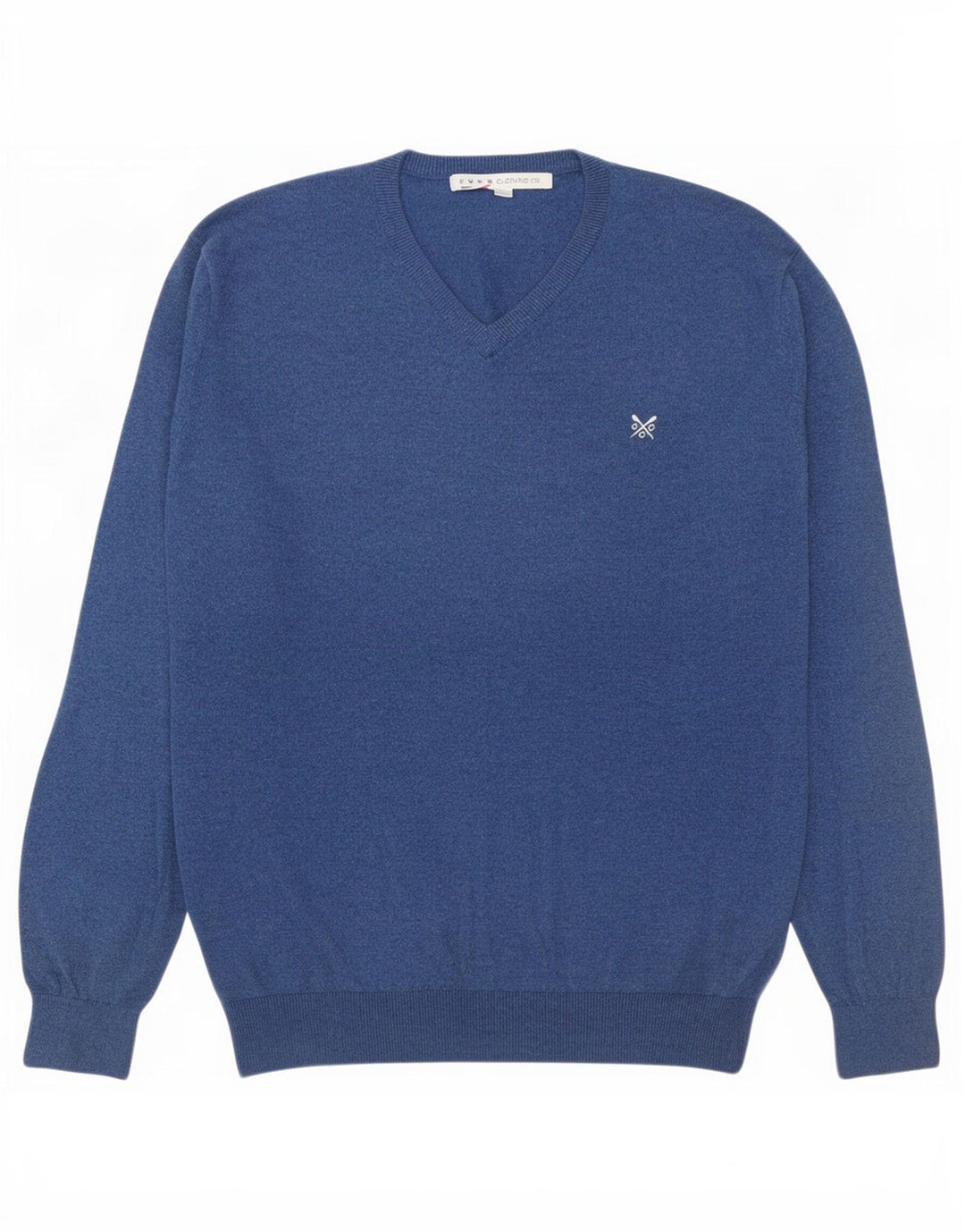Besætningstøj Herre V-hals sweater Stor blå bomuld