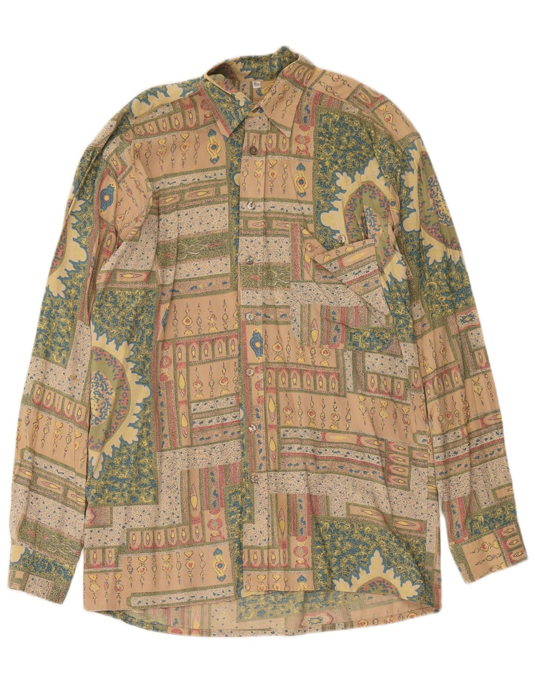 Angelo Litrico Herreskjorte str. 37/38 Small Beige Paisley Viscose
