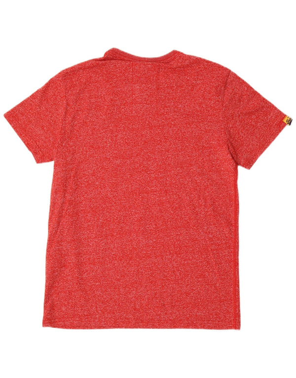 Superdry Grafisk T-shirt top til mænd, stor rød flækket bomuld