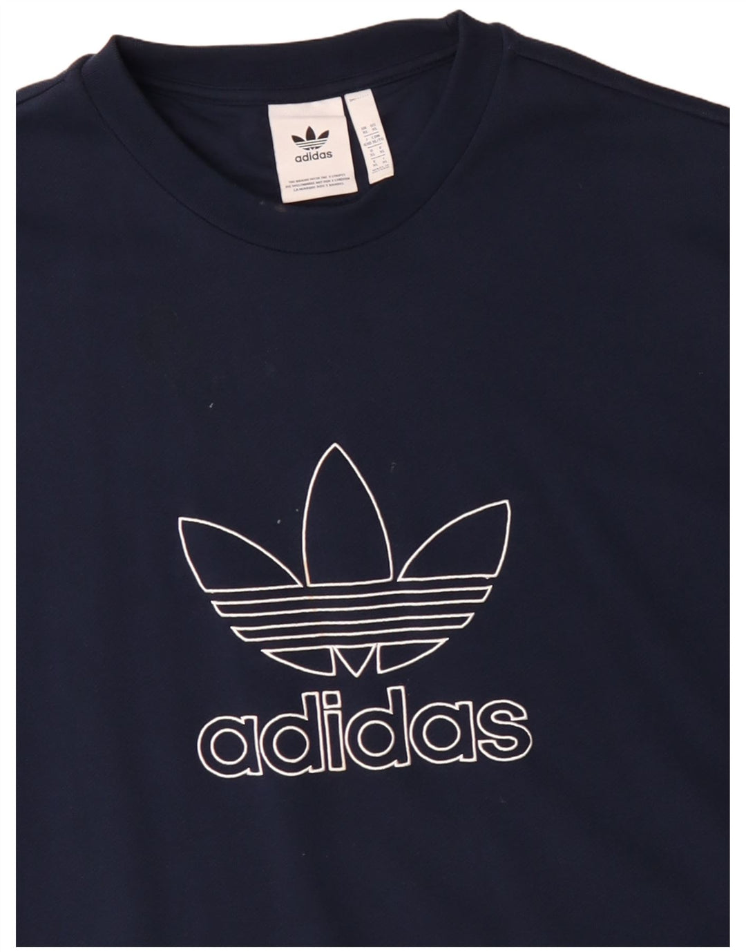 ADIDAS grafisk sweatshirt til mænd XL marineblå bomuld