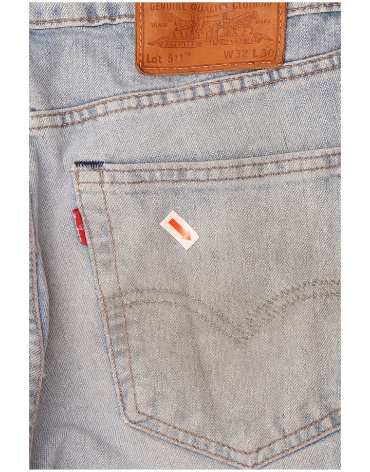 LEVI'S Mens 511 Tapered Jeans W32 L30 Blue Cotton